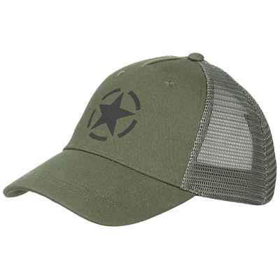 Cappellino TRUCKER STAR a rete VERDE