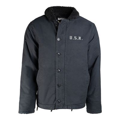 Giacca invernale con pelliccia USN N-1 BLU