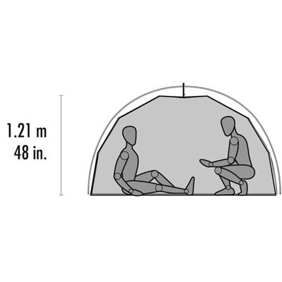 Tenda per due persone ELIXIR 4 VERDE/ROSSO MSR 10333MSR 3