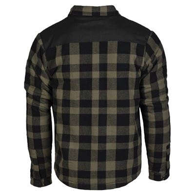Camicia LUMBER con cerniera imbottita NERO/VERDE MIL-TEC® 10370501 2