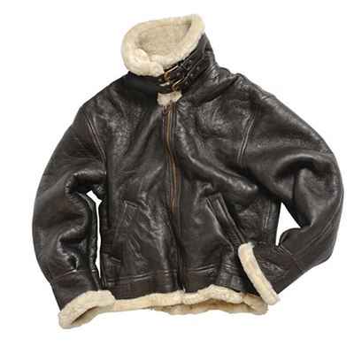 Giacca in pelle US BOMBER B3 con collo MARRONE MIL-TEC® 10450009 3