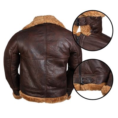 Giacca in pelle US B46 SHEEPSKIN MARRONE MIL-TEC® 10450109 2
