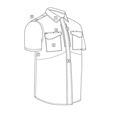 Camicia 24-7 UNIFORM manica corta rip-stop BLU TRU-SPEC 24-7 10470 2