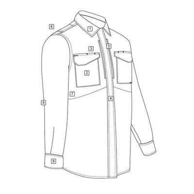 Camicia 24-7 UNIFORM manica lunga rip-stop BLU TRU-SPEC 24-7 10580 2