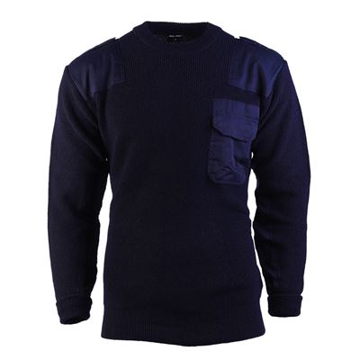 Maglione BW in lana con tasca BLU