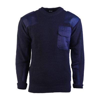 Maglione BW ACRYL con tasca BLU