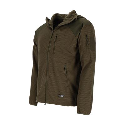Felpa con cappuccio e zip in pile DELTA VERDE AB 10857001 6