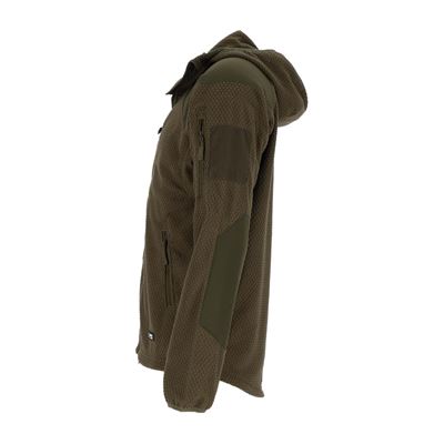 Felpa con cappuccio e zip in pile DELTA VERDE AB 10857001 5