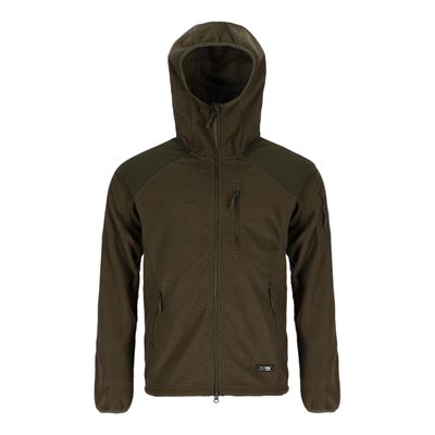 Felpa con cappuccio e zip in pile DELTA VERDE AB 10857001 4