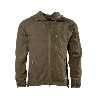 Felpa con cappuccio e zip in pile DELTA VERDE AB 10857001 2