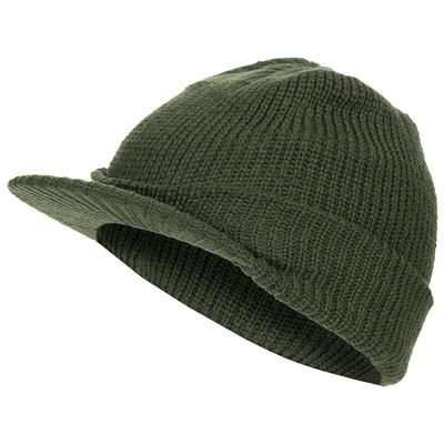 Cappellino lavorato a maglia con visiera US SHIELD VERDE
