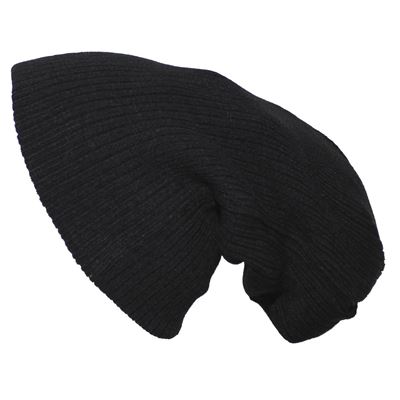 Berretto lavorato a maglia BEANIE extra lungo NERO