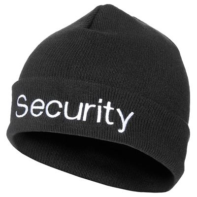 Cappello SECURITY lavorato a maglia Acrilico NERO