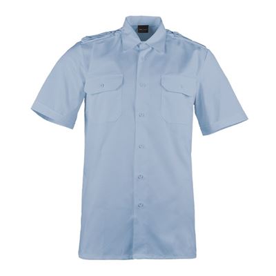 Camicia SERVIS a maniche corte con bottoni BLU CHIARO
