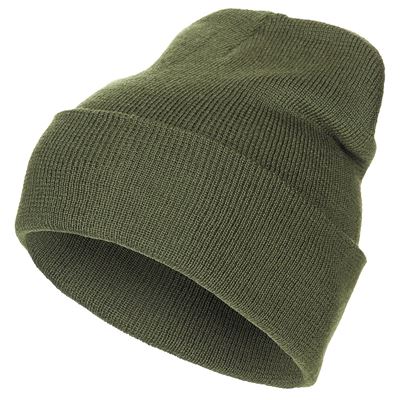 Cappello lavorato a maglia fine 100% lana VERDE
