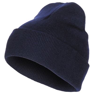 Cappello lavorato a maglia fine 100% lana BLU