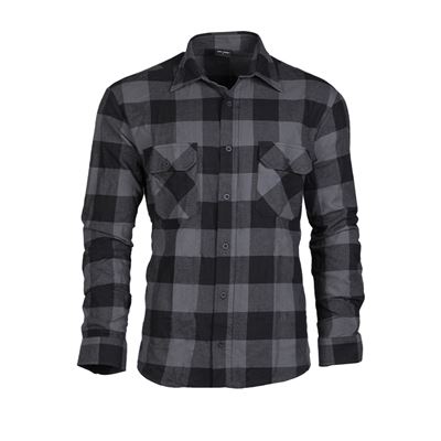 Camicia da boscaiolo estiva con bottoni GRIGIO/NERO