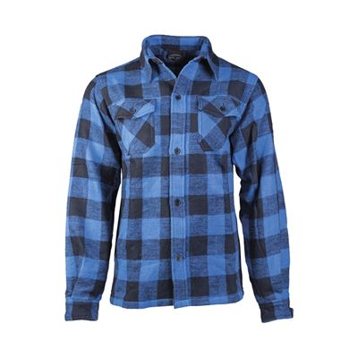 Camicia da boscaiolo con bottoni BLU-NERO