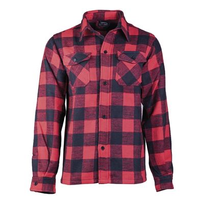 Camicia da boscaiolo con bottoni ROSSO-NERO