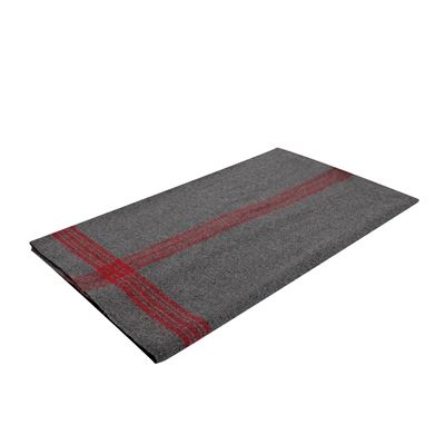 Coperta di lana a righe GRIGIA/ROSSA ROTHCO 1096 2