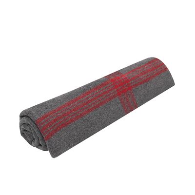 Coperta di lana a righe GRIGIA/ROSSA ROTHCO 1096 3