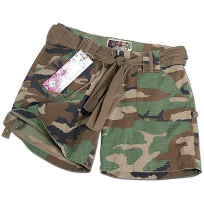 Pantaloncini da donna ARMY con cintura WOODLAND