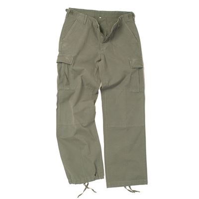 Pantaloni da donna US BDU rip-stop prelavati VERDI