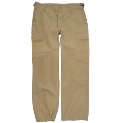 Pantaloni da donna US BDU rip-stop prelavati KHAKI