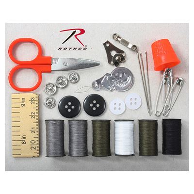 Set da cucito - forbici, filo, ditale, bottoni, in astuccio ROTHCO 1121 2