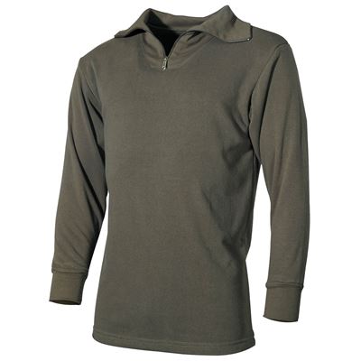 Maglia BW Plüsch invernale con collo alto e zip orig VERDE