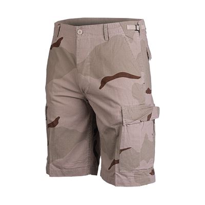 Pantaloncini US tipo BDU rip-stop prelavati 3-COL DESERT