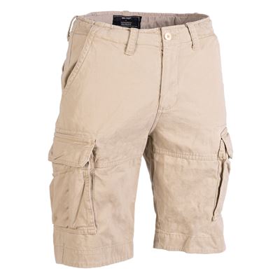 Pantaloncini VINTAGE in cotone prelavato KHAKI