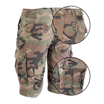 Pantaloncini VINTAGE in cotone prelavato WOODLAND MIL-TEC® 11404120 2