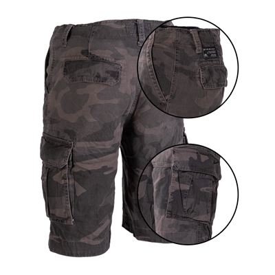 Pantaloncini VINTAGE in cotone prelavato DARK CAMO MIL-TEC® 11404180 2