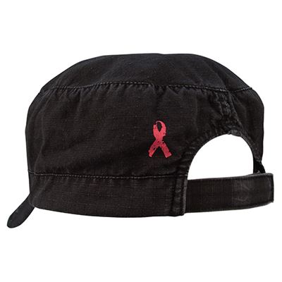 Cappellino da donna PINK STRIPES, STAR A RIBBON rip-stop NERO ROTHCO 1149 2