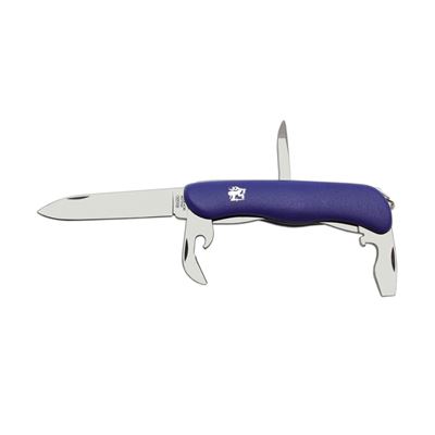 Coltello 4/CK pieghevole con sicura INOX manico in PLASTICA BLU