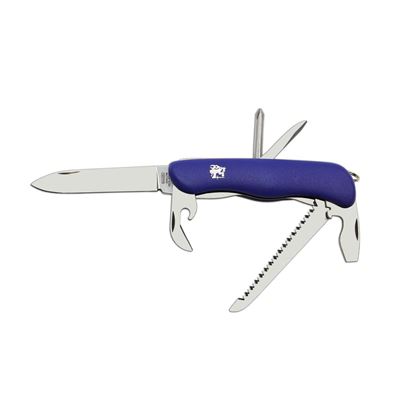 Coltello 6/BK pieghevole con sicura INOX impugnatura PLASTICA BLU