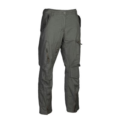 Pantaloni PILOT in cotone prelavato STRAIGHT CUT VERDI