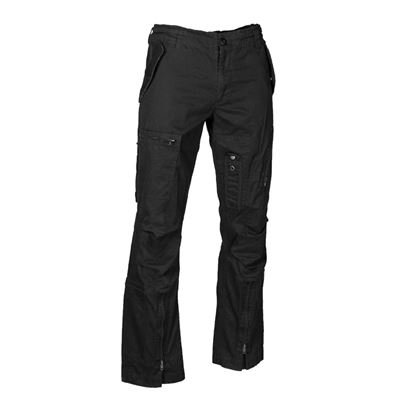 Pantaloni PILOT in cotone prelavato STRAIGHT CUT NERI