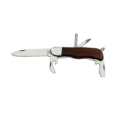 Coltello 5BK/KP pieghevole HIKER con sicura INOX manico in LEGNO