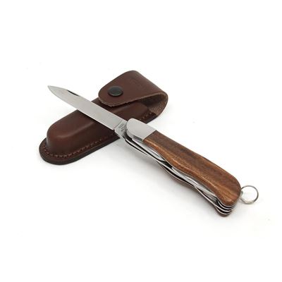 Coltello 6BK/KP pieghevole HIKER con sicura INOX manico in LEGNO MIKOV 116-ND-6BK-KP 3