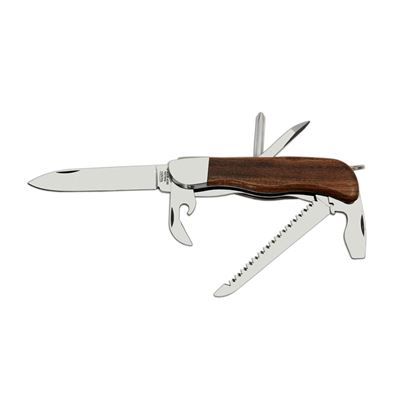 Coltello 6BK/KP pieghevole HIKER con sicura INOX manico in LEGNO