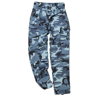 Pantaloni US BDU POLY da campo SKY BLUE CAMO