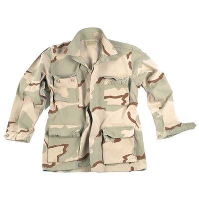 Camicia US tipo BDU rip-stop prelavata 3-COL DESERT