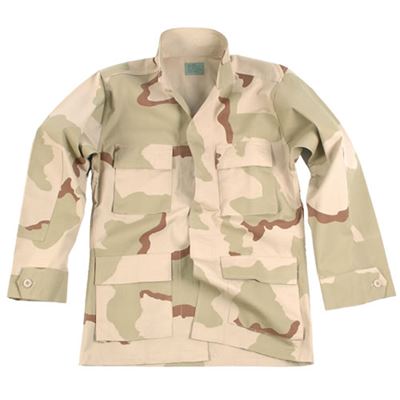 Camicia US tipo BDU cotone rip-stop 3-COL DESERT