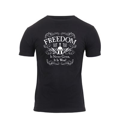 Maglietta ATHLETIC FIT FREEDOM maniche corte NERO