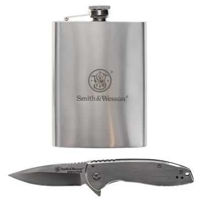 Set coltello pieghevole + fiaschetta + imbuto