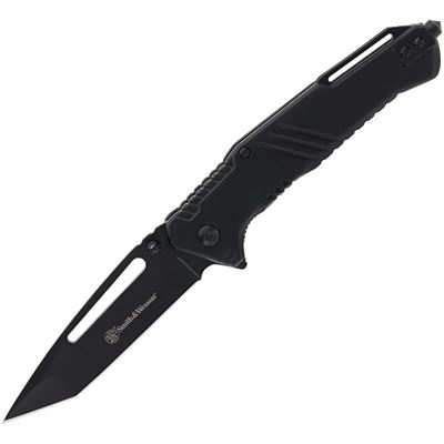 Coltello pieghevole EXTREME OPS lama liscia tanto NERO