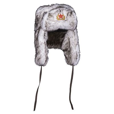 Berretto con pelliccia "SHAPKA" BIANCO