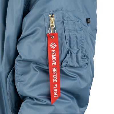 Giacca da pilota US MA1 BOMBER in denim vintage AZZURRO FOSTEX 1214011-VD 12